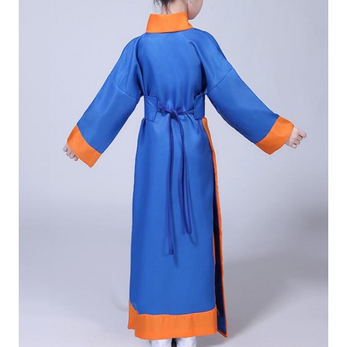 Children's Hanfu boys girls National Chinese ancient School student cosplay Books dress Children's Three Characters by Disciples Rules Costumes